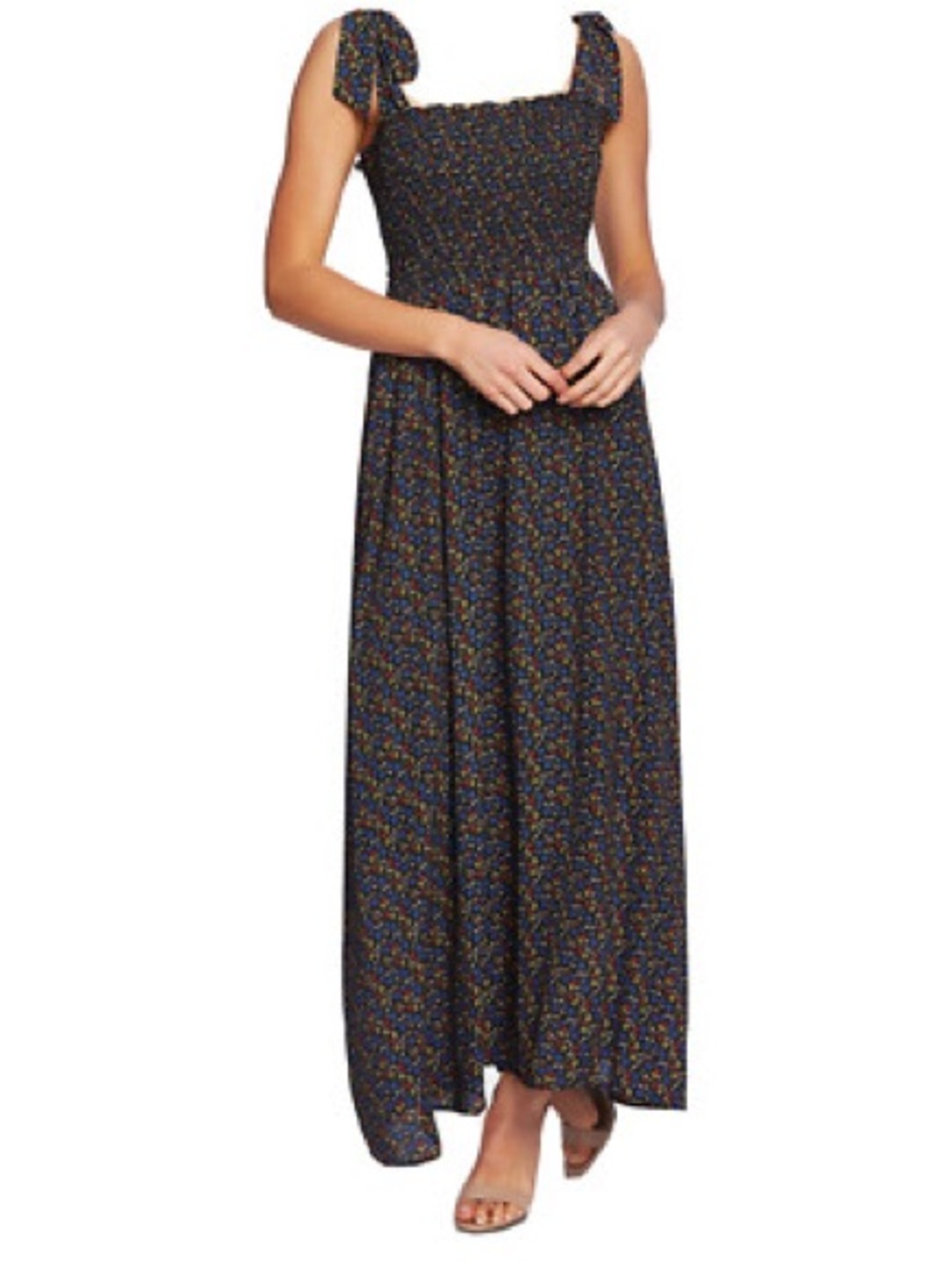 CeCe Floral Smocked Maxi Dress